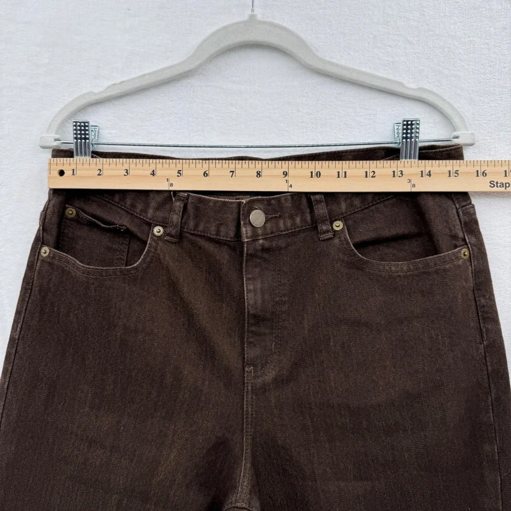 Lauren Jeans Co Ralph Lauren Denim Size 10 Boot Cut Washed‎ Brown Patch Pockets - Picture 9 of 12